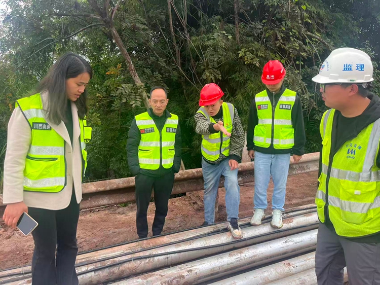 川西公司党委副书记、总经理何雁到渝蓉高速督导检查运营管理及应急抢险、大气污染防治工作